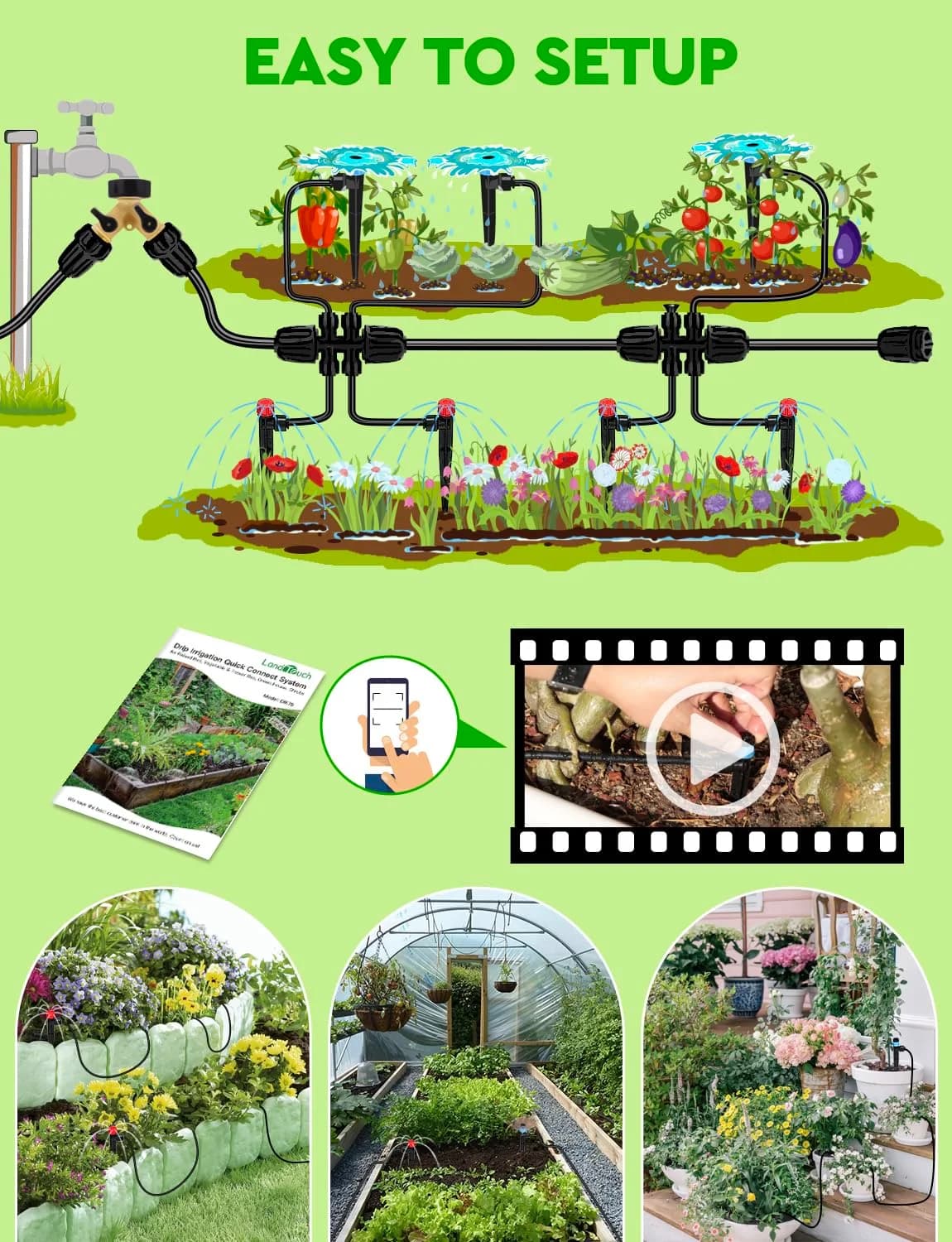 IrriNex 250 ft Drip Irrigation System Kit component view 6