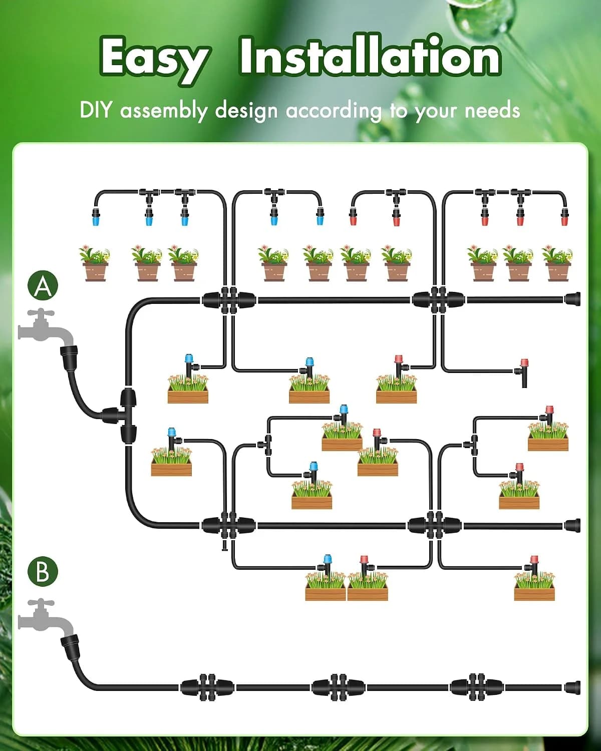 IrriNex 240 ft Drip Irrigation System Kit component view 5