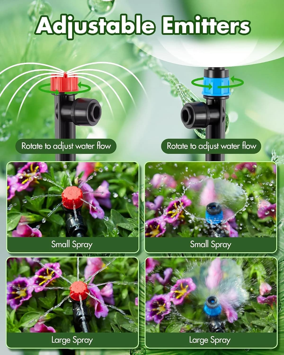 IrriNex 240 ft Drip Irrigation System Kit 95.5 ft option view 2