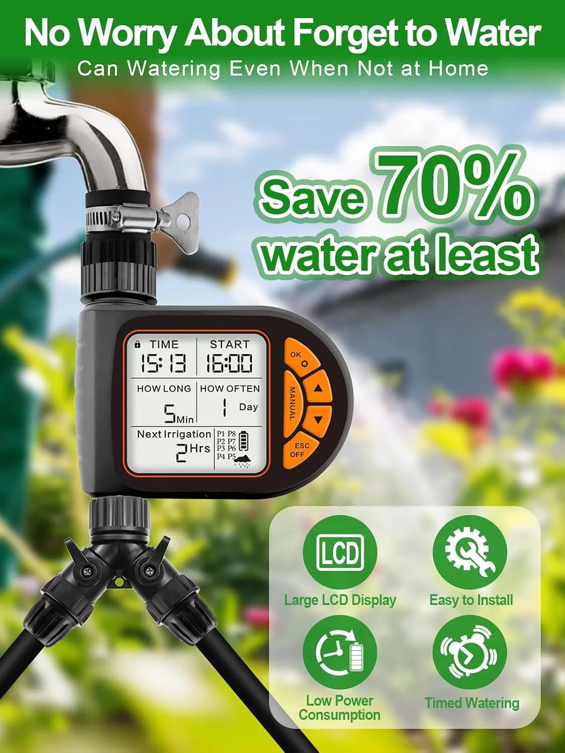IrriNex 207 ft Drip Irrigation System Kit component view 3