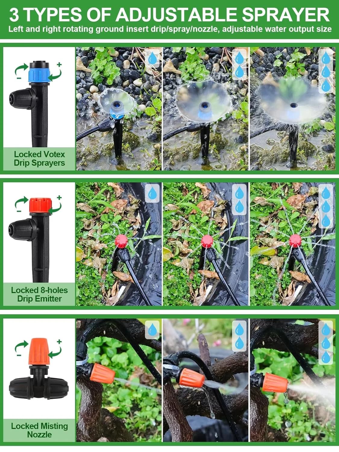 IrriNex 207 ft Drip Irrigation System Kit component view 5