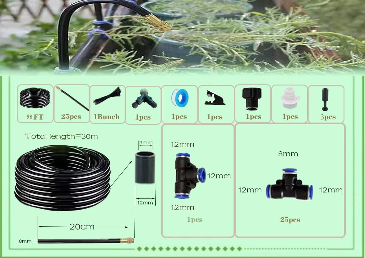 IrriNex 100 ft Drip Irrigation System Kit component view 2