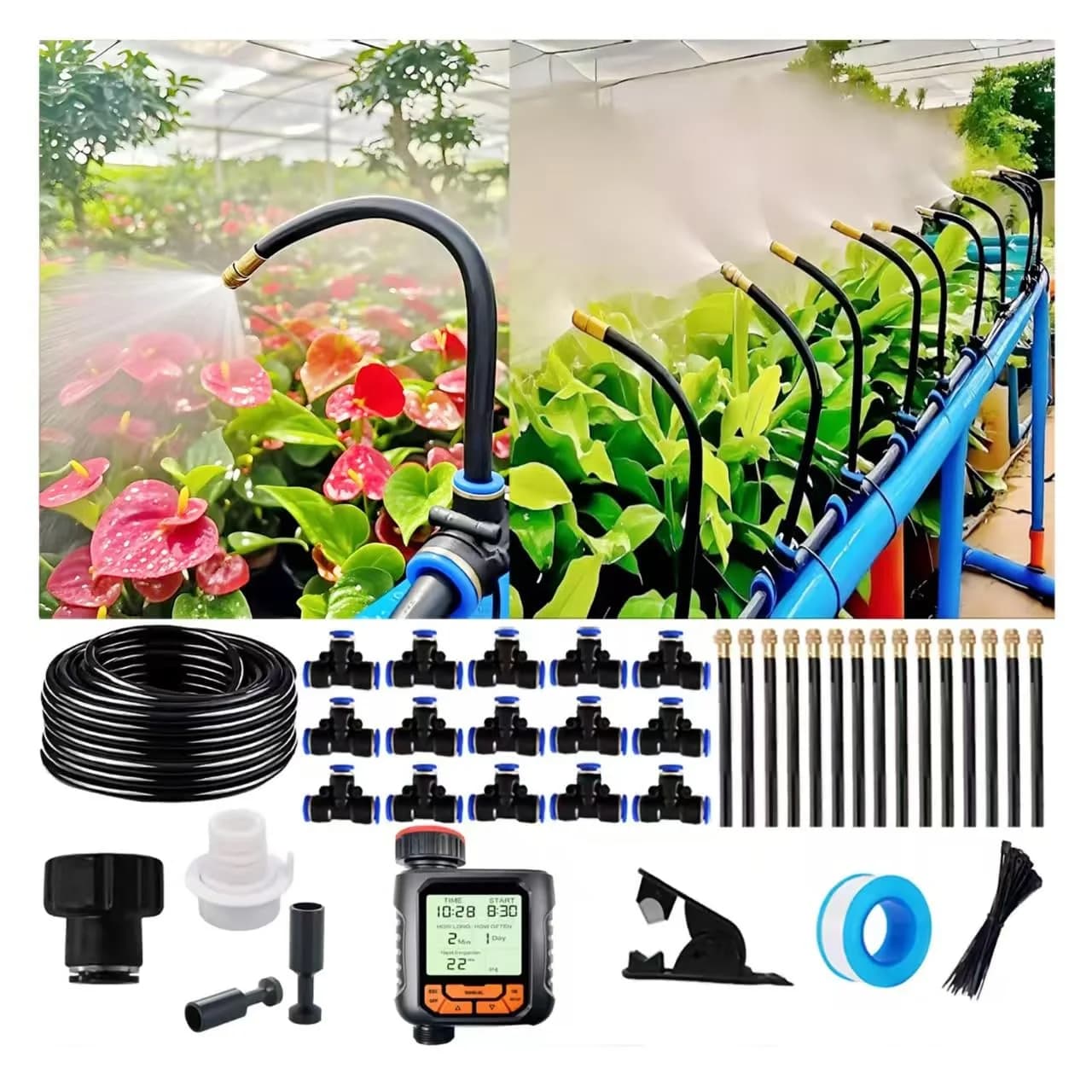 IrriNex 100 ft Drip Irrigation System Kit 65 FT option view 1