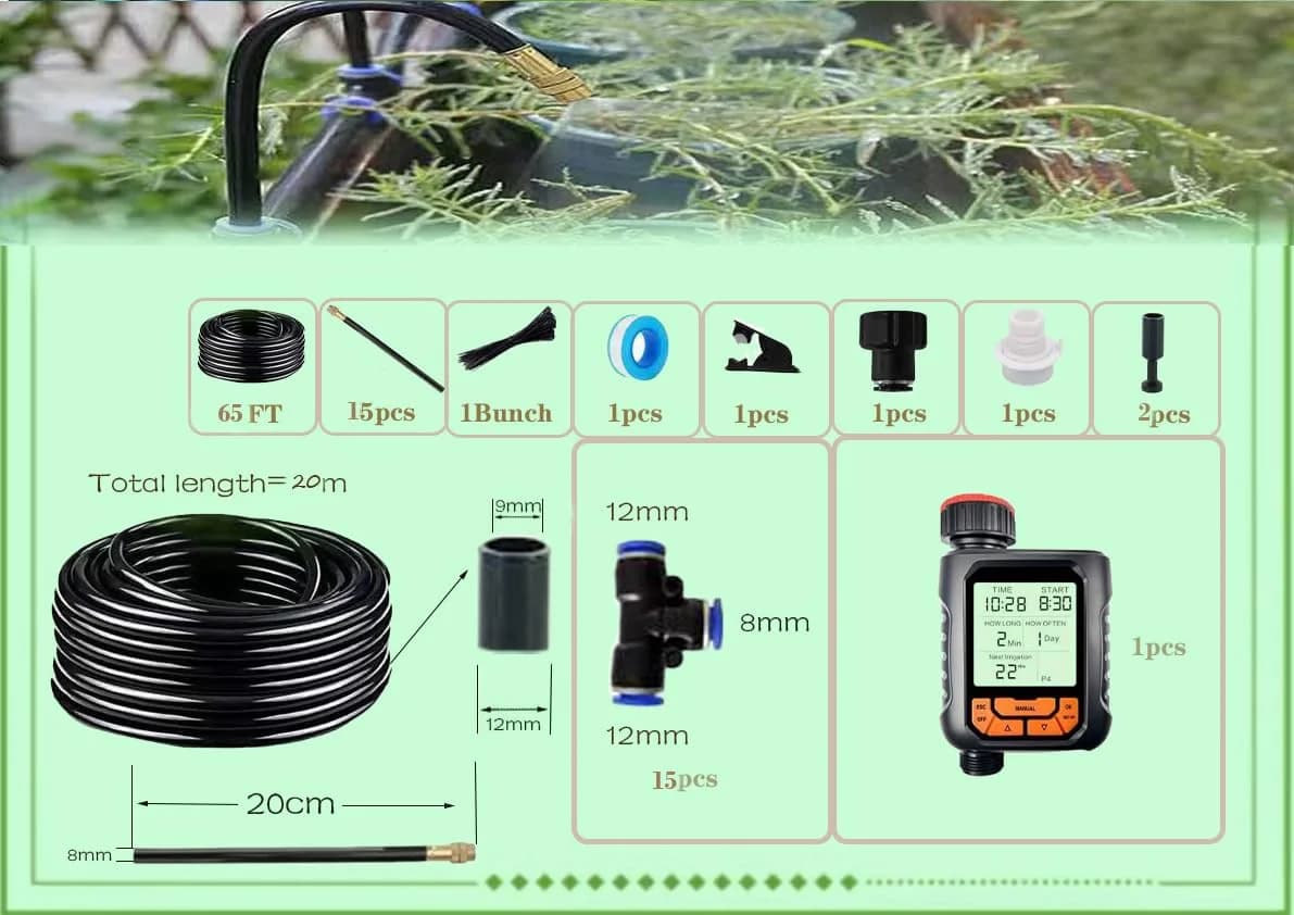 IrriNex 100 ft Drip Irrigation System Kit 65 FT option view 2