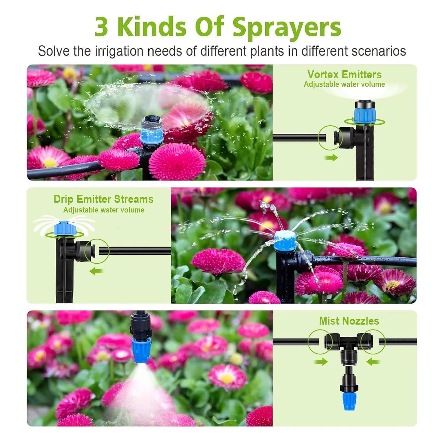 IrriNex 230 ft Garden Misting and Cooling Kit component view 3