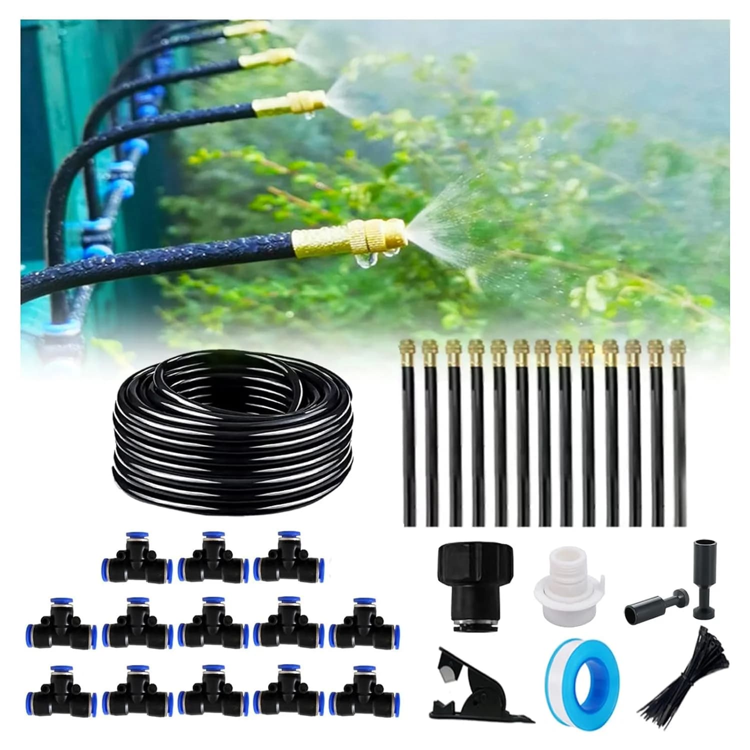 IrriNex 50 ft Quick-Connect Drip Irrigation System Kit – Model IRK-72GSDD