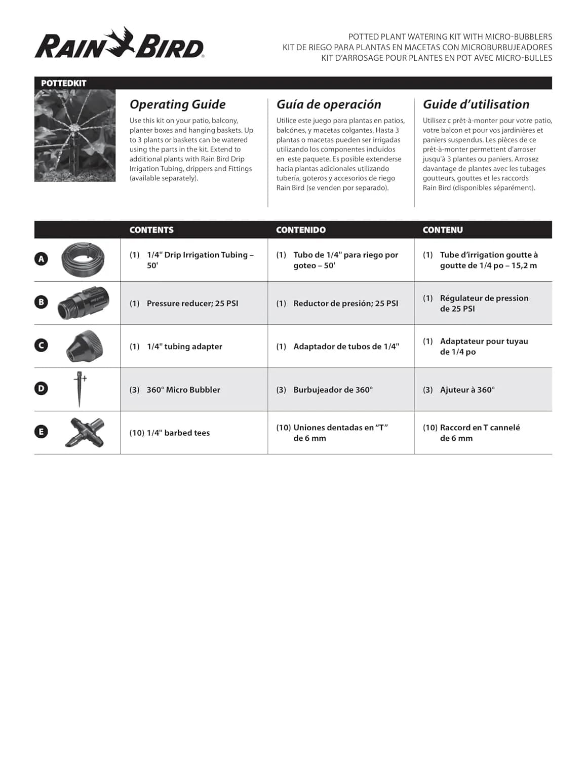 IrriNex 1/4-inch Patio and Planter Drip Irrigation Kit component view 10