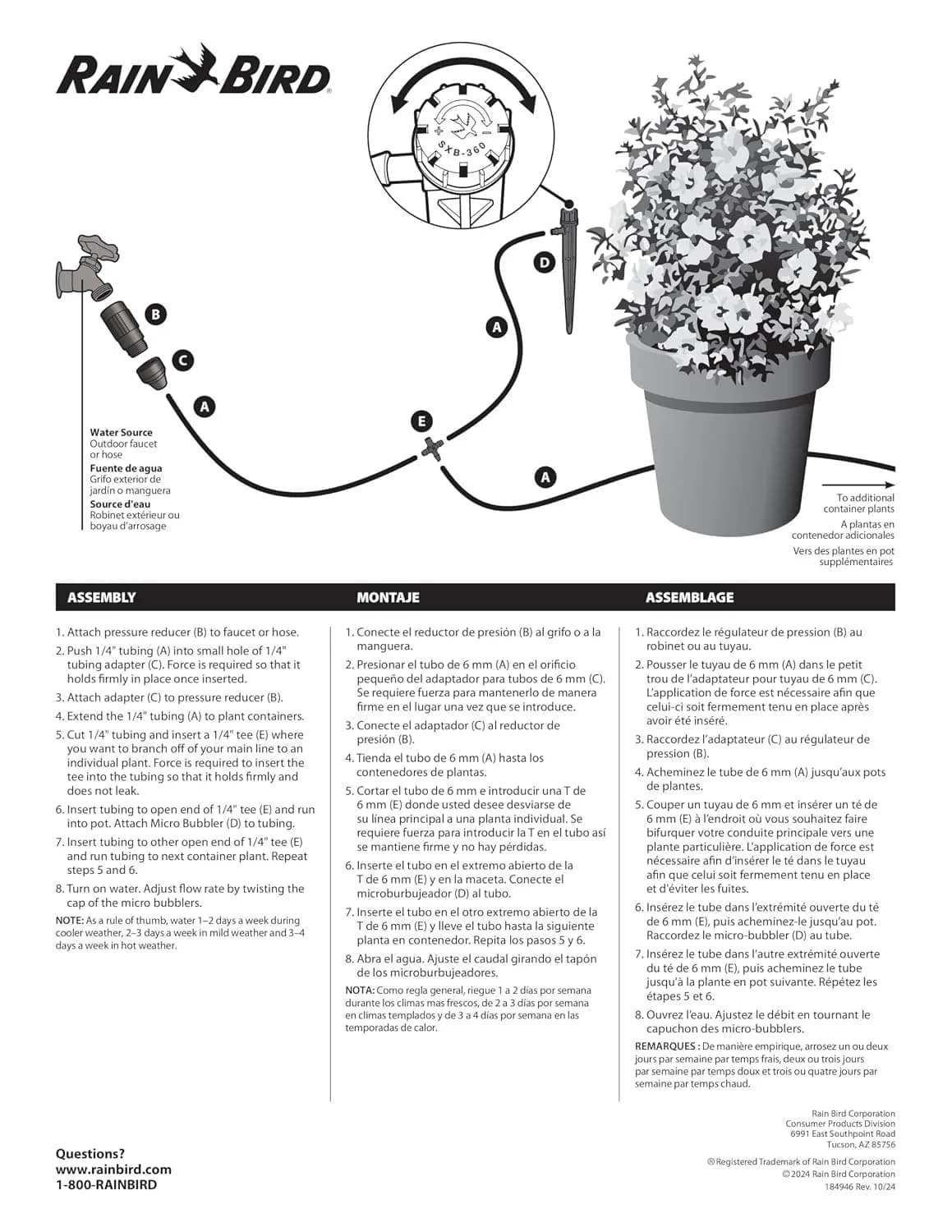 IrriNex 1/4-inch Patio and Planter Drip Irrigation Kit component view 11