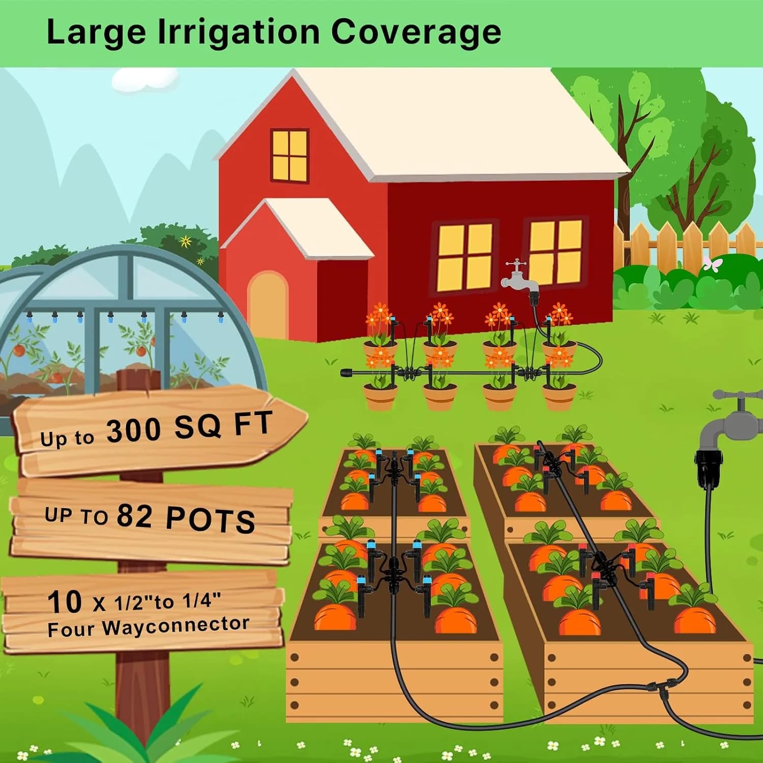 IrriNex 300 sq ft Drip Irrigation System Kit component view 4