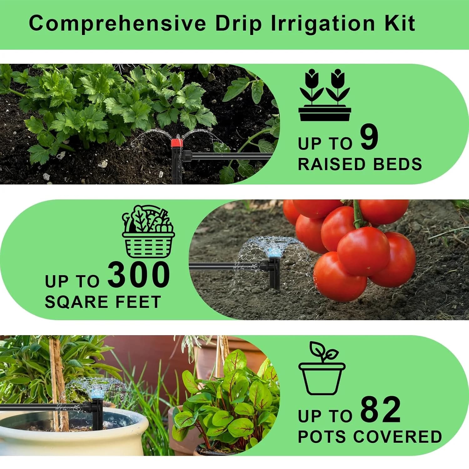 IrriNex 300 sq ft Drip Irrigation System Kit component view 3