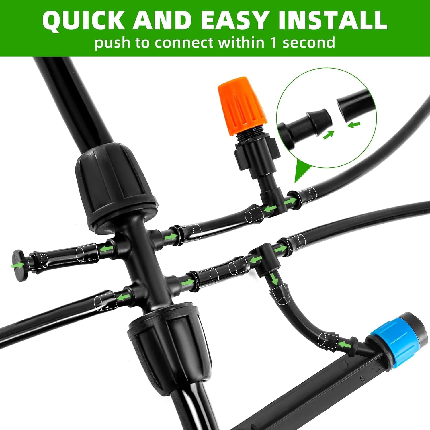 IrriNex 240 ft Garden Misting and Cooling Kit component view 4