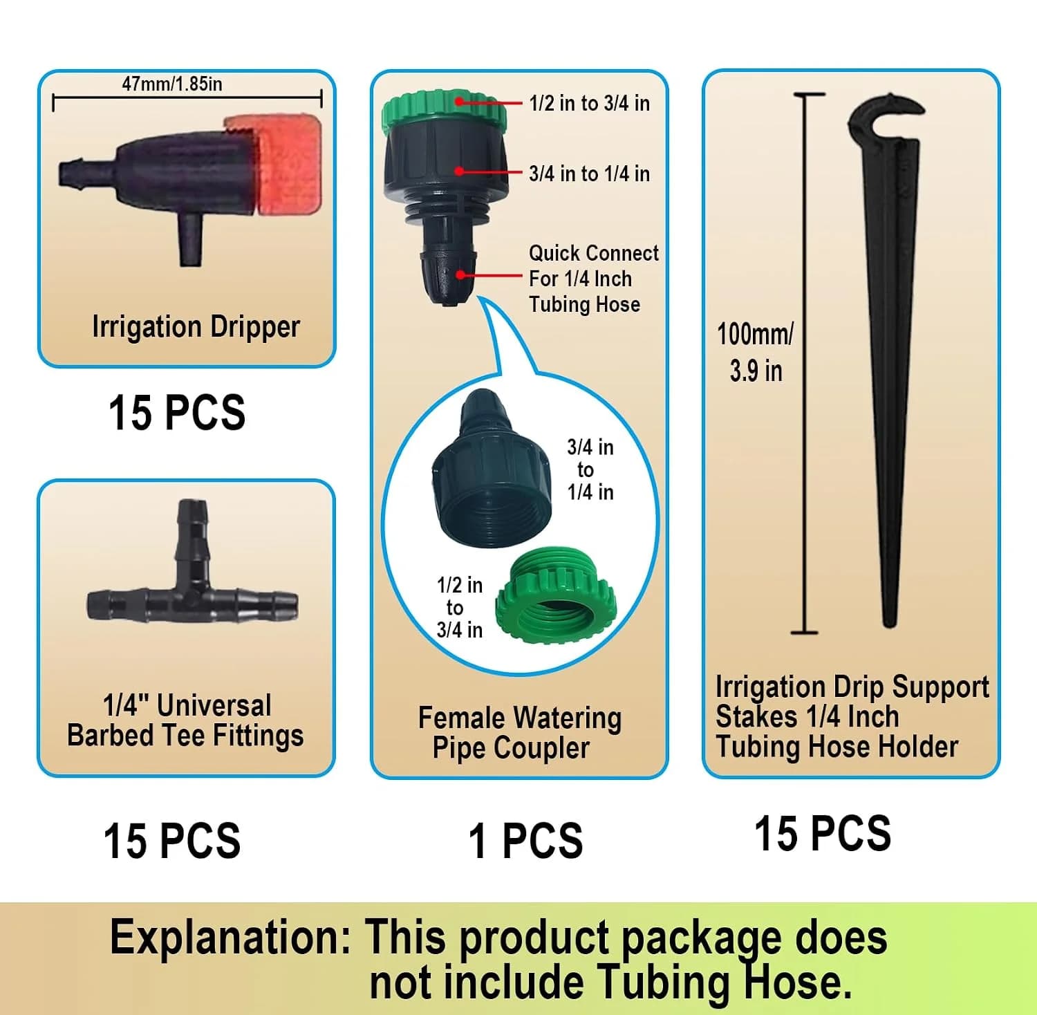 IrriNex 1/4-inch Drip Irrigation System Kit component view 2