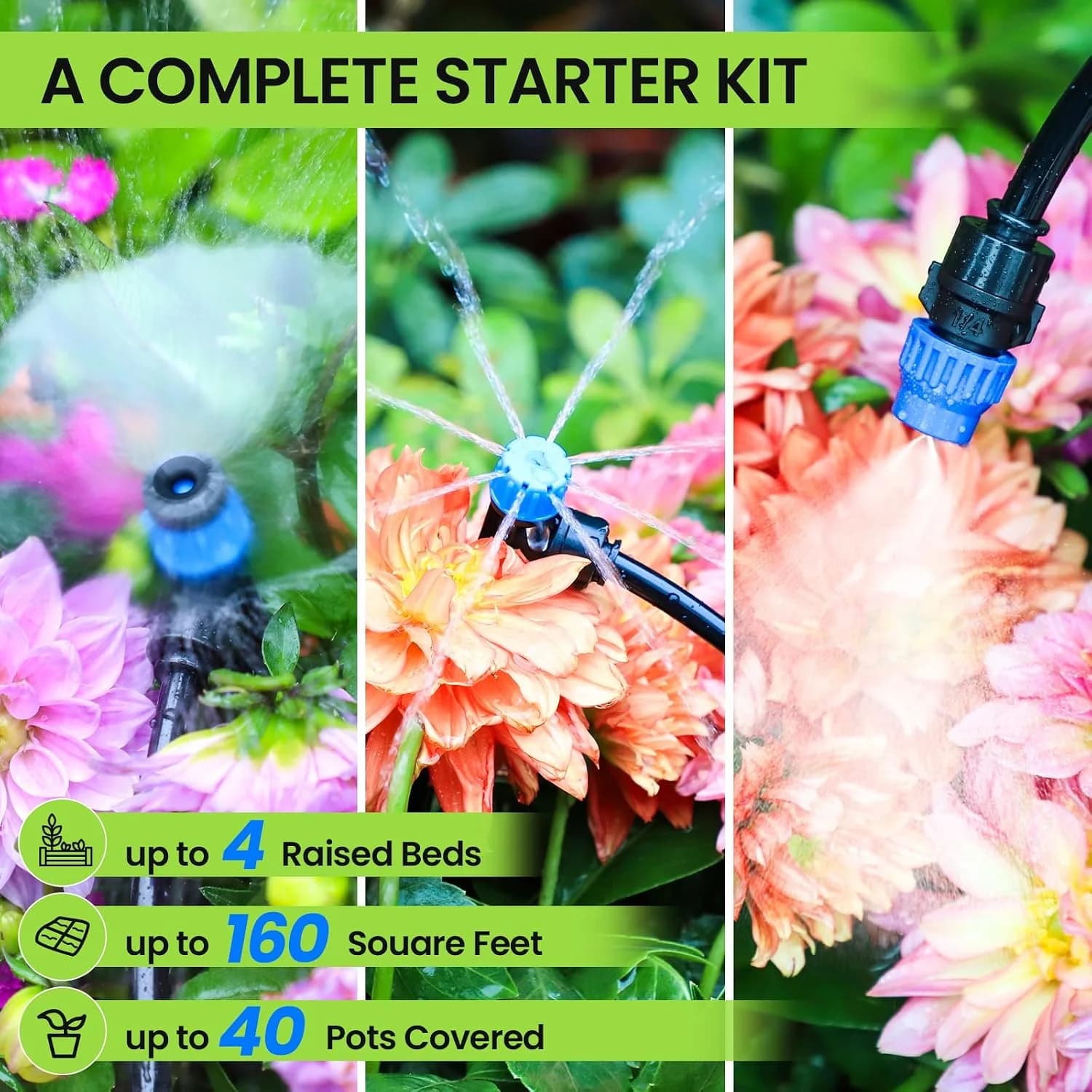 IrriNex 160 sq ft Drip Irrigation System Kit component view 2