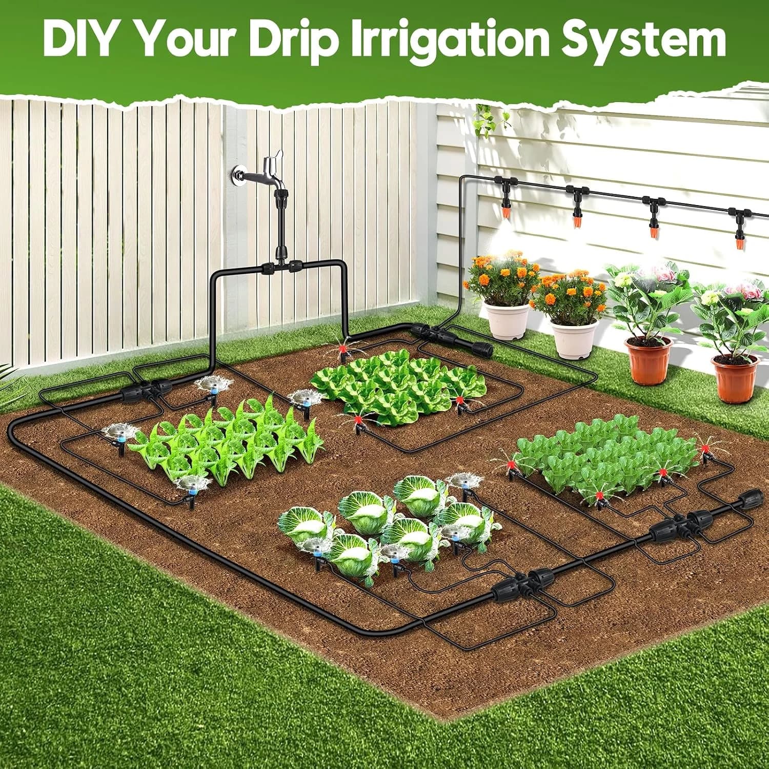 IrriNex 240 ft Drip Irrigation System Kit component view 7