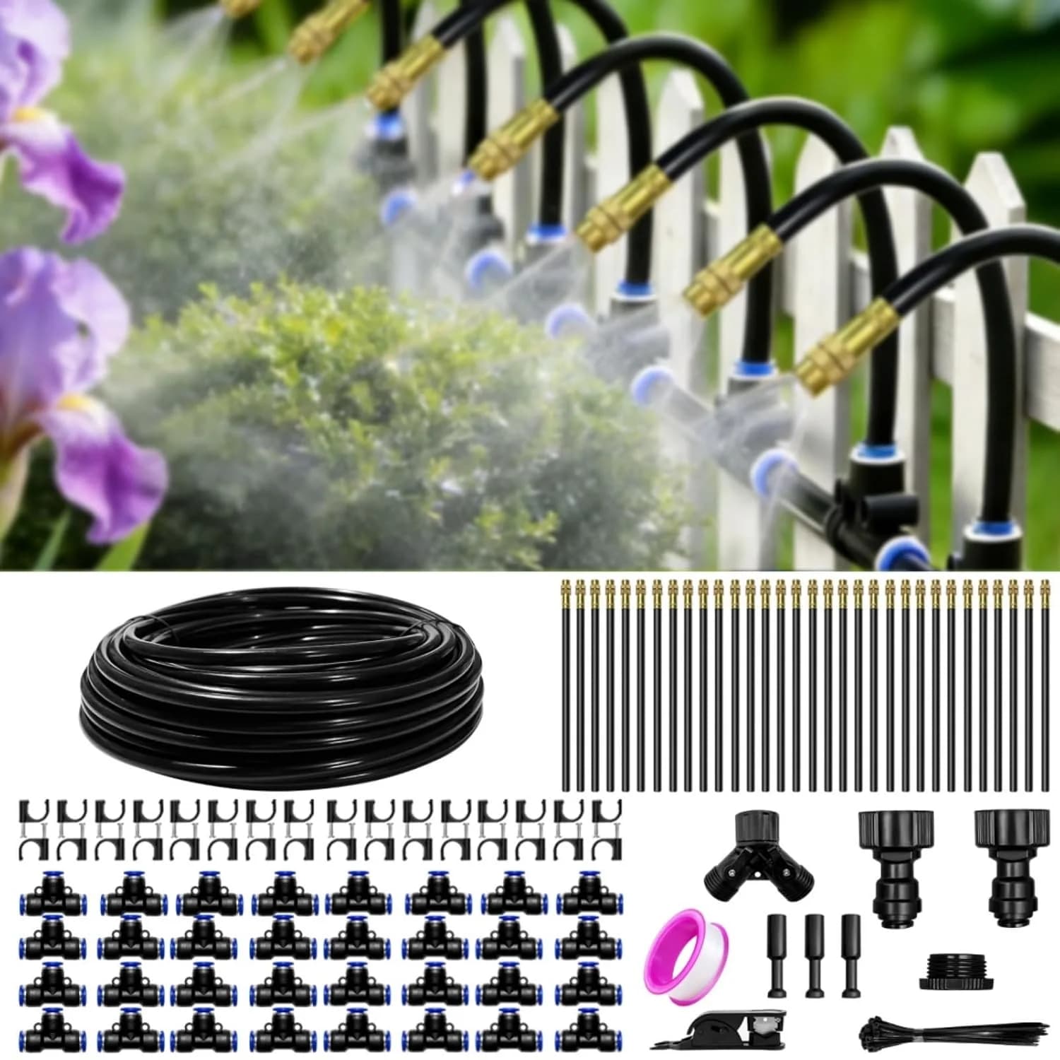IrriNex 60 ft Drip Irrigation System Kit 100FT option view 1