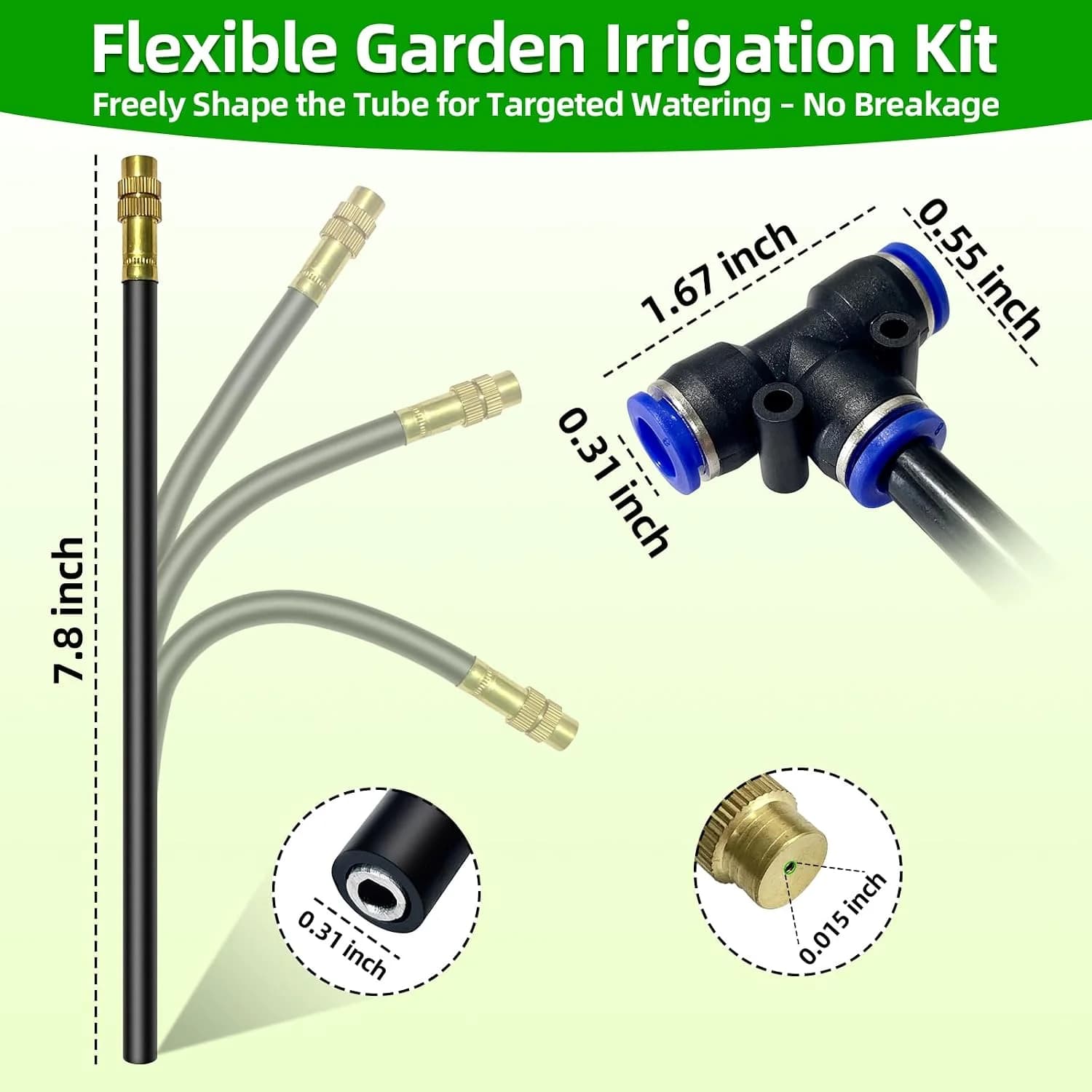 IrriNex 60 ft Drip Irrigation System Kit 100FT option view 8