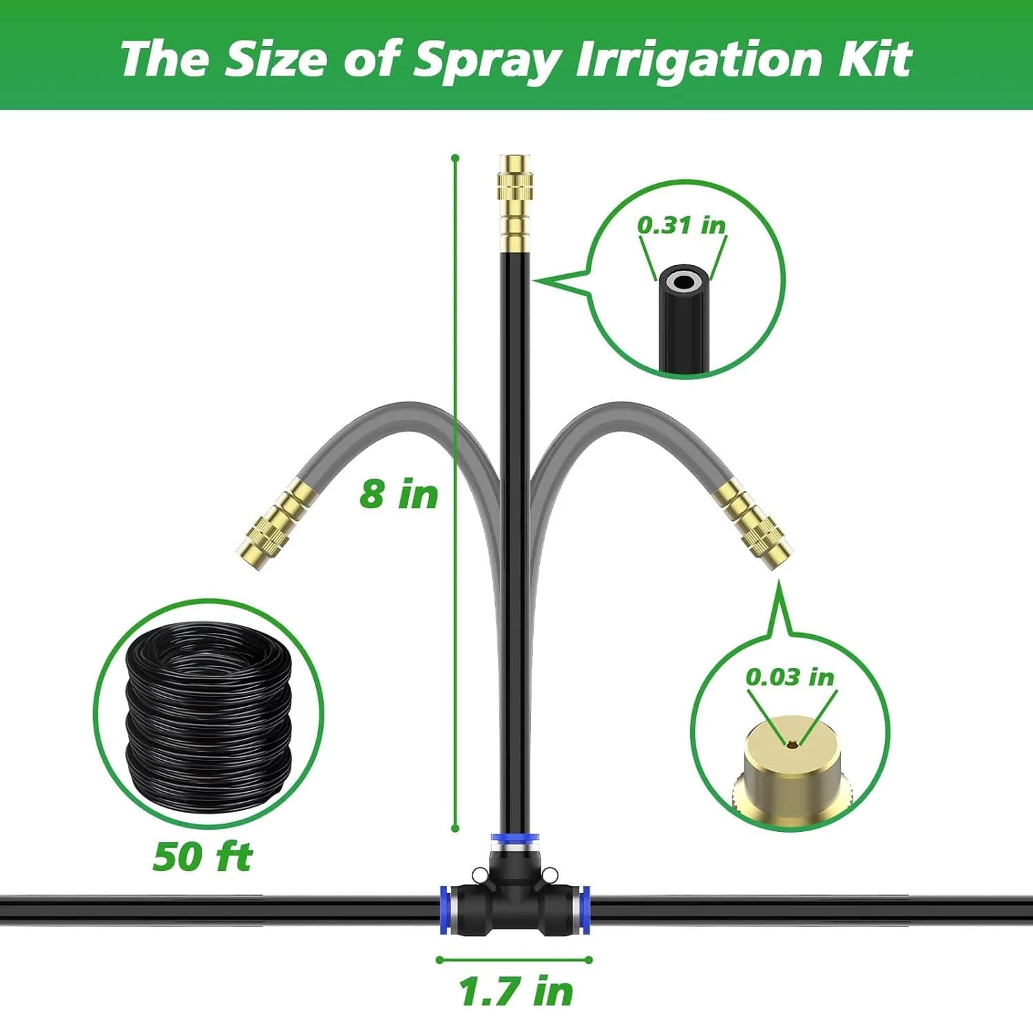 IrriNex 33 ft Drip Irrigation System Kit 50FT option view 5