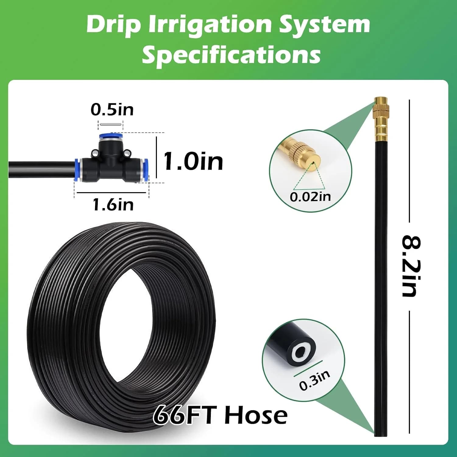IrriNex 66 ft Garden Misting and Cooling Kit component view 5