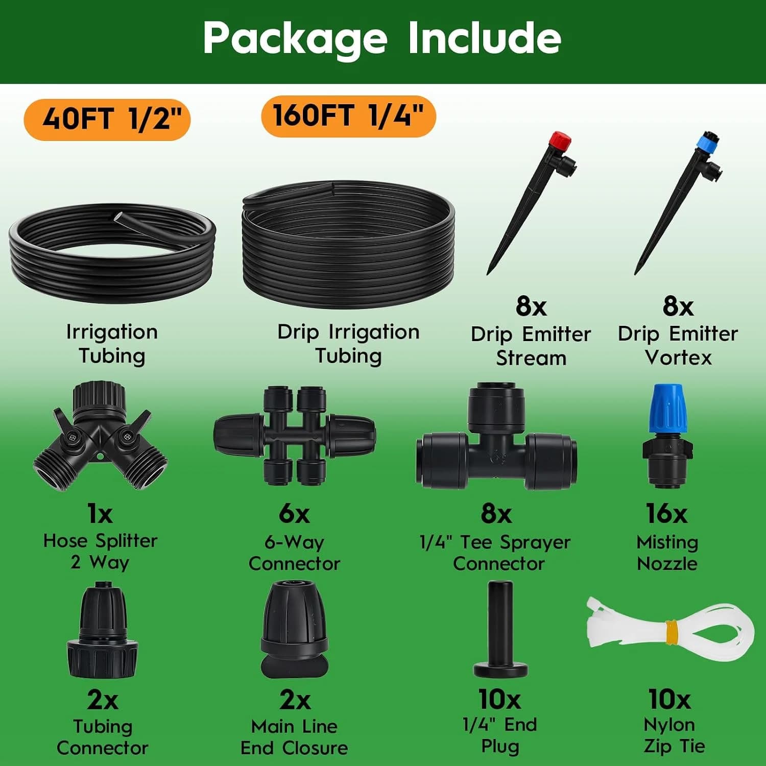 IrriNex 200 ft Drip Irrigation System Kit component view 7