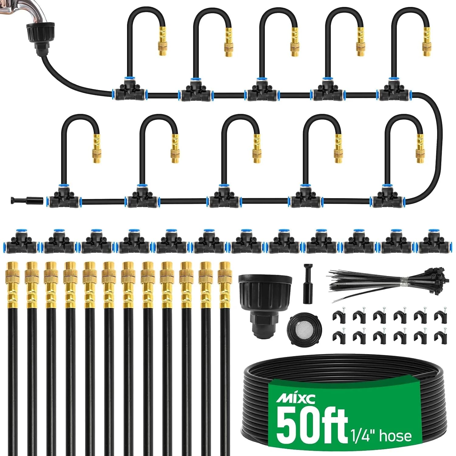 IrriNex 200 ft Drip Irrigation System Kit 50ft option view 1