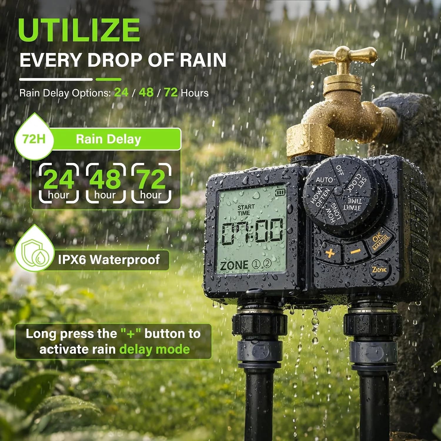 IrriNex 200 ft Drip Irrigation System Kit with timer option view 3