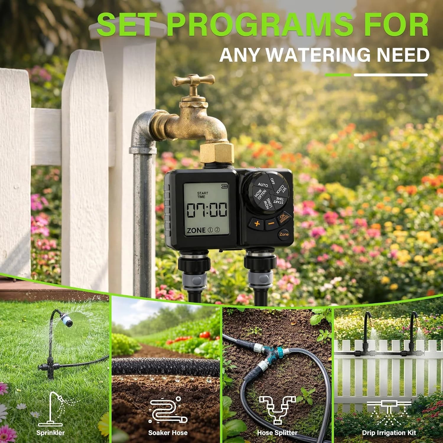 IrriNex 200 ft Drip Irrigation System Kit with timer option view 10