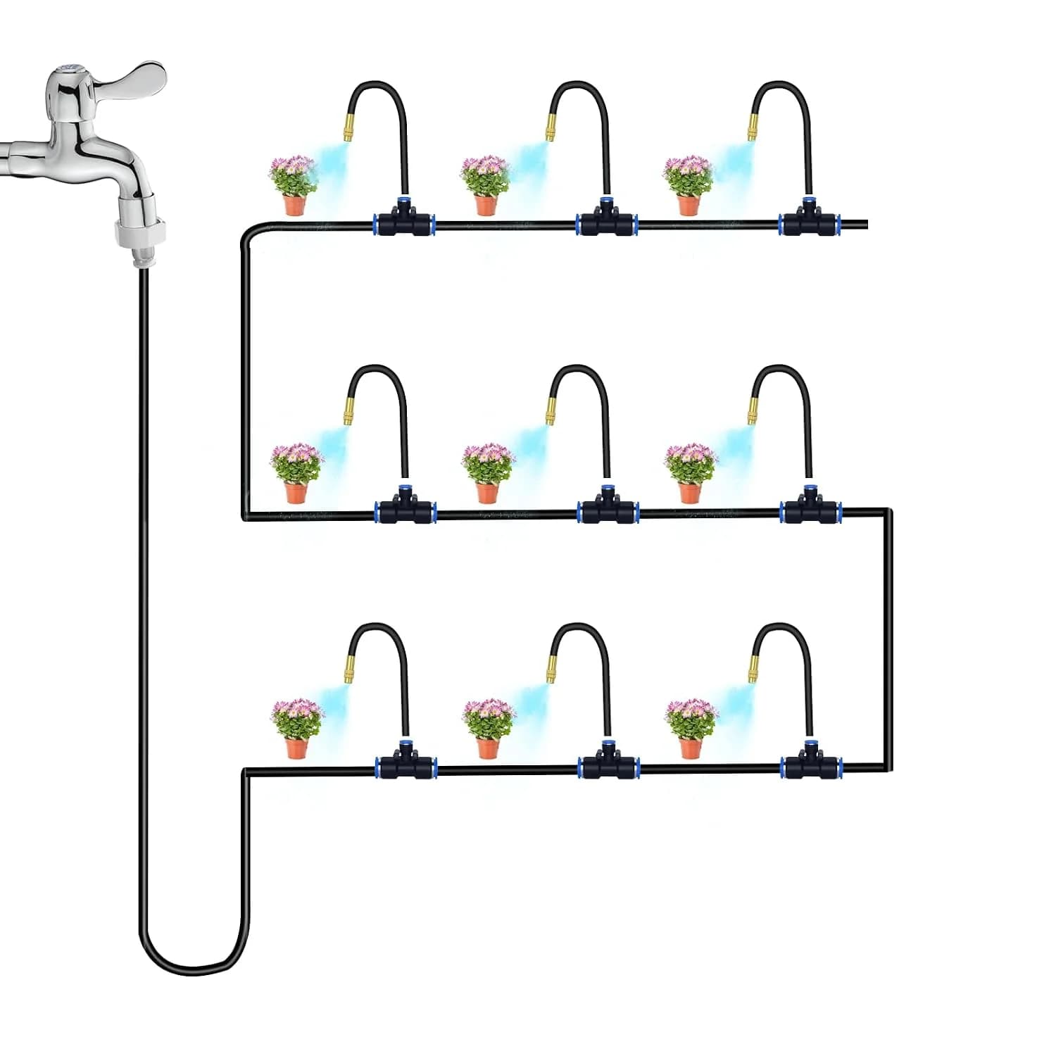 IrriNex 100 ft Drip Irrigation System Kit Recycled materials option view 8