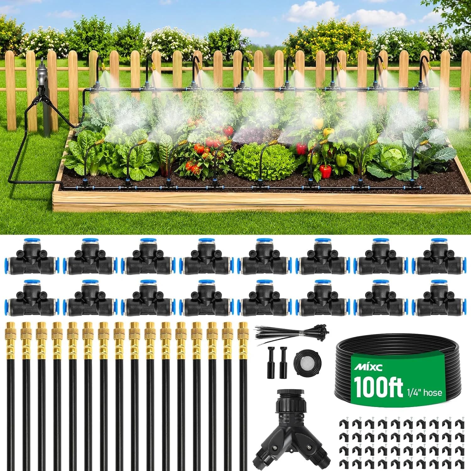 IrriNex 100 ft Drip Irrigation System Kit component view 2