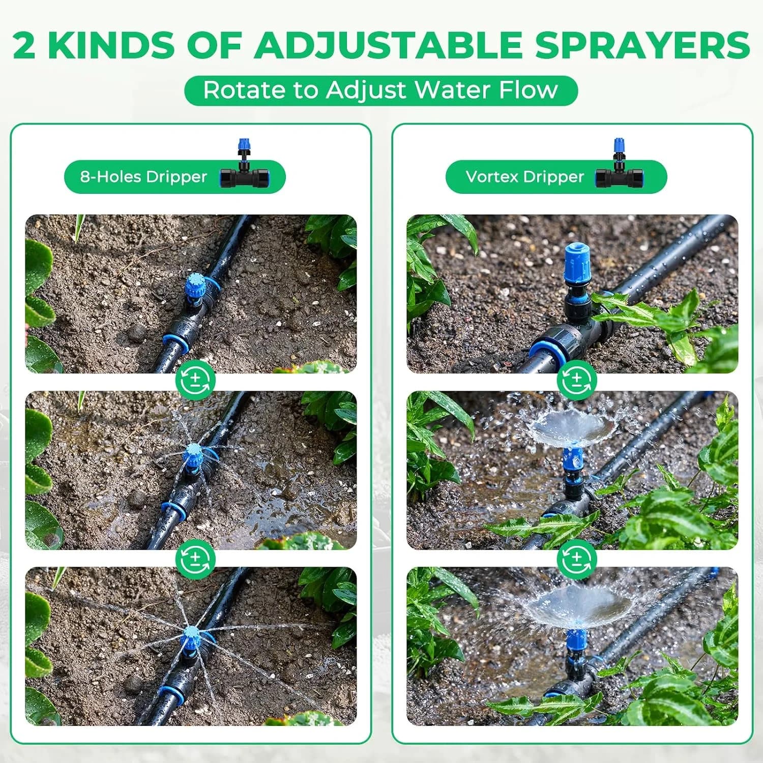 IrriNex 8 ft Raised-Bed Drip Irrigation Kit component view 2