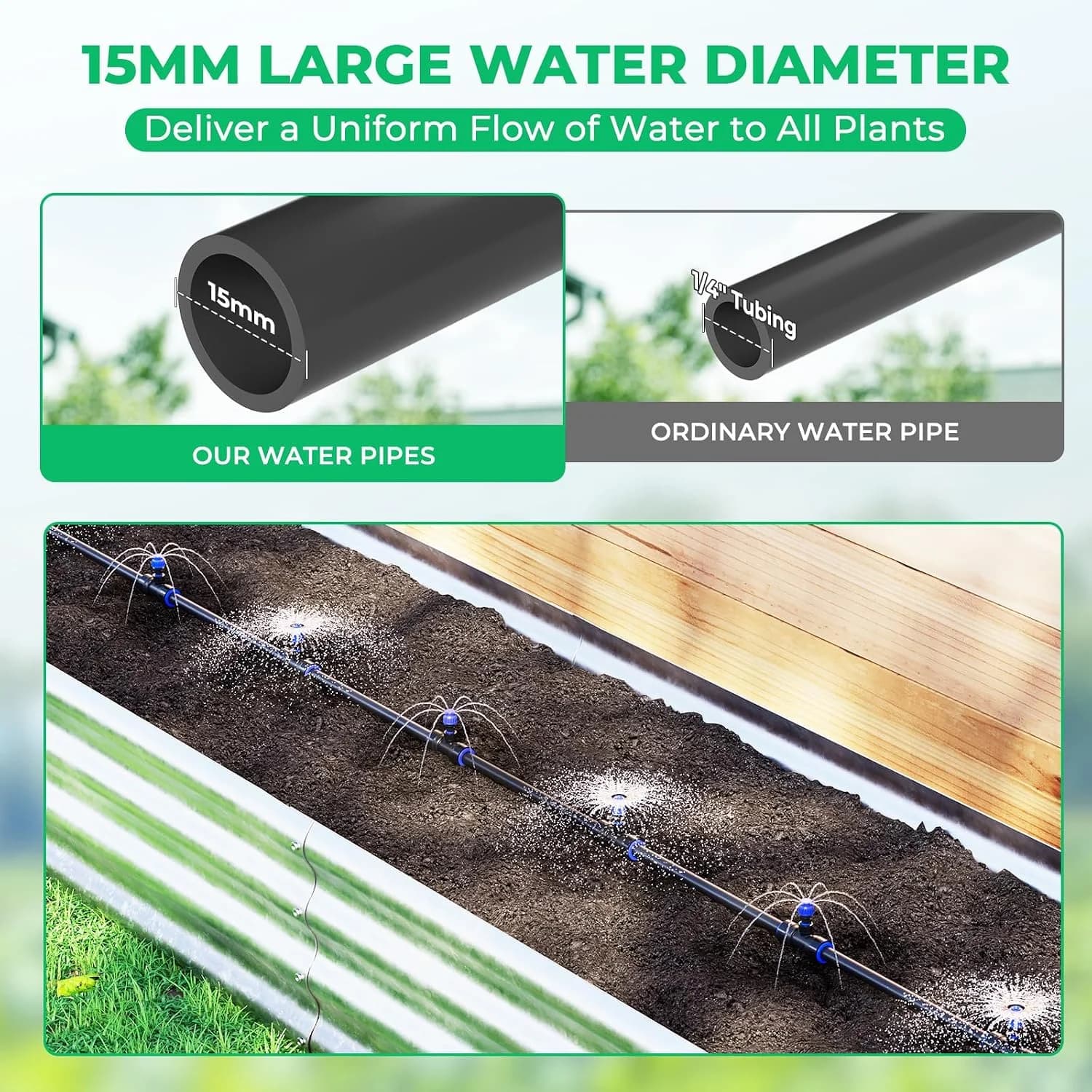 IrriNex 8 ft Raised-Bed Drip Irrigation Kit component view 5
