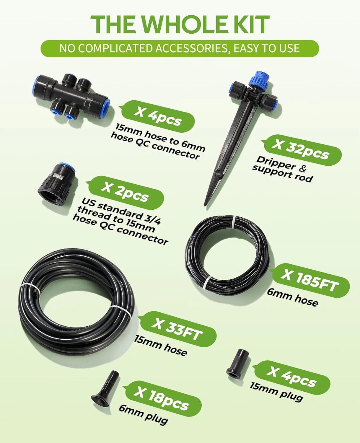 IrriNex 220 ft Drip Irrigation System Kit component view 6