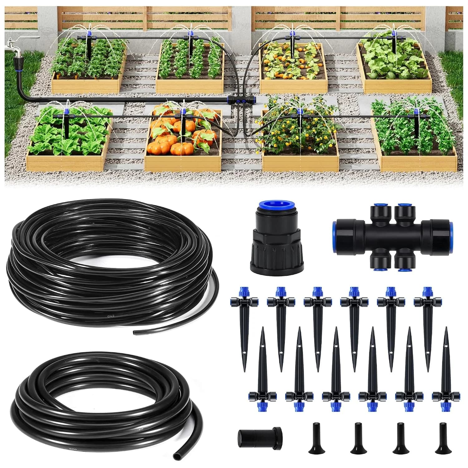 IrriNex 220 ft Drip Irrigation System Kit 50FT option view 1