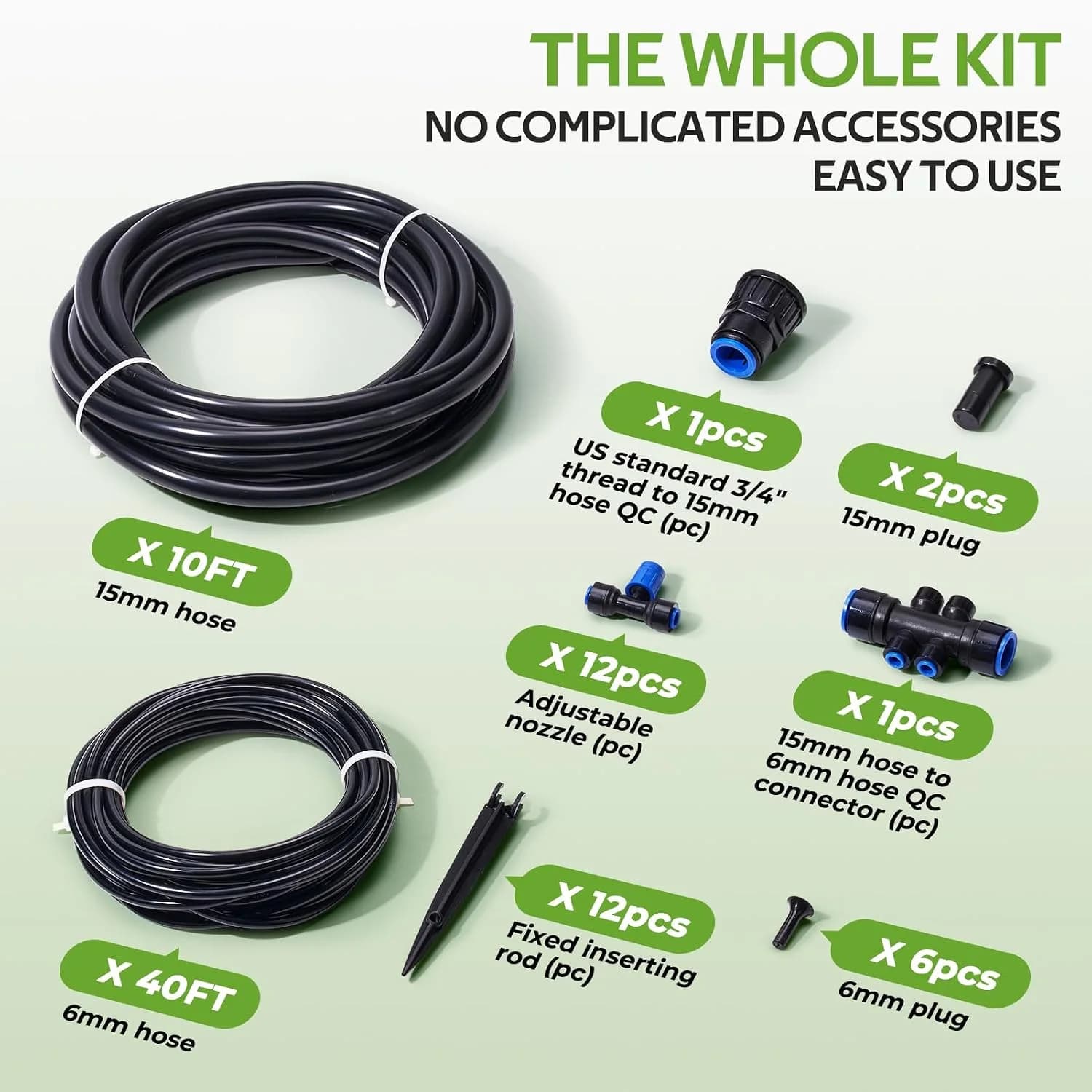 IrriNex 50 ft Drip Irrigation System Kit 50 ft / 40 ft (RKG1) option view 6