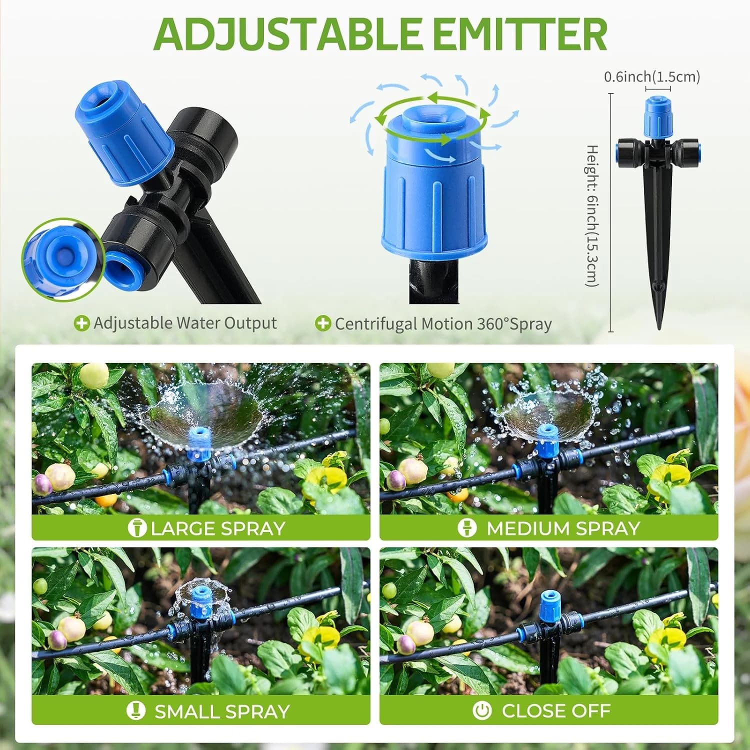 IrriNex 50 ft Drip Irrigation System Kit component view 3