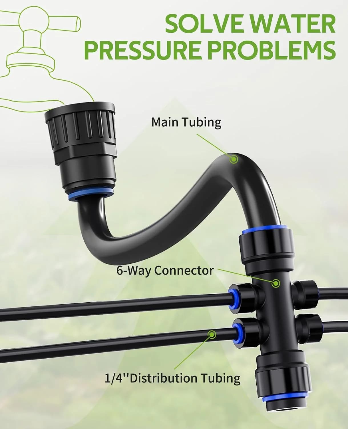 IrriNex 50 ft Drip Irrigation System Kit 140FT option view 4
