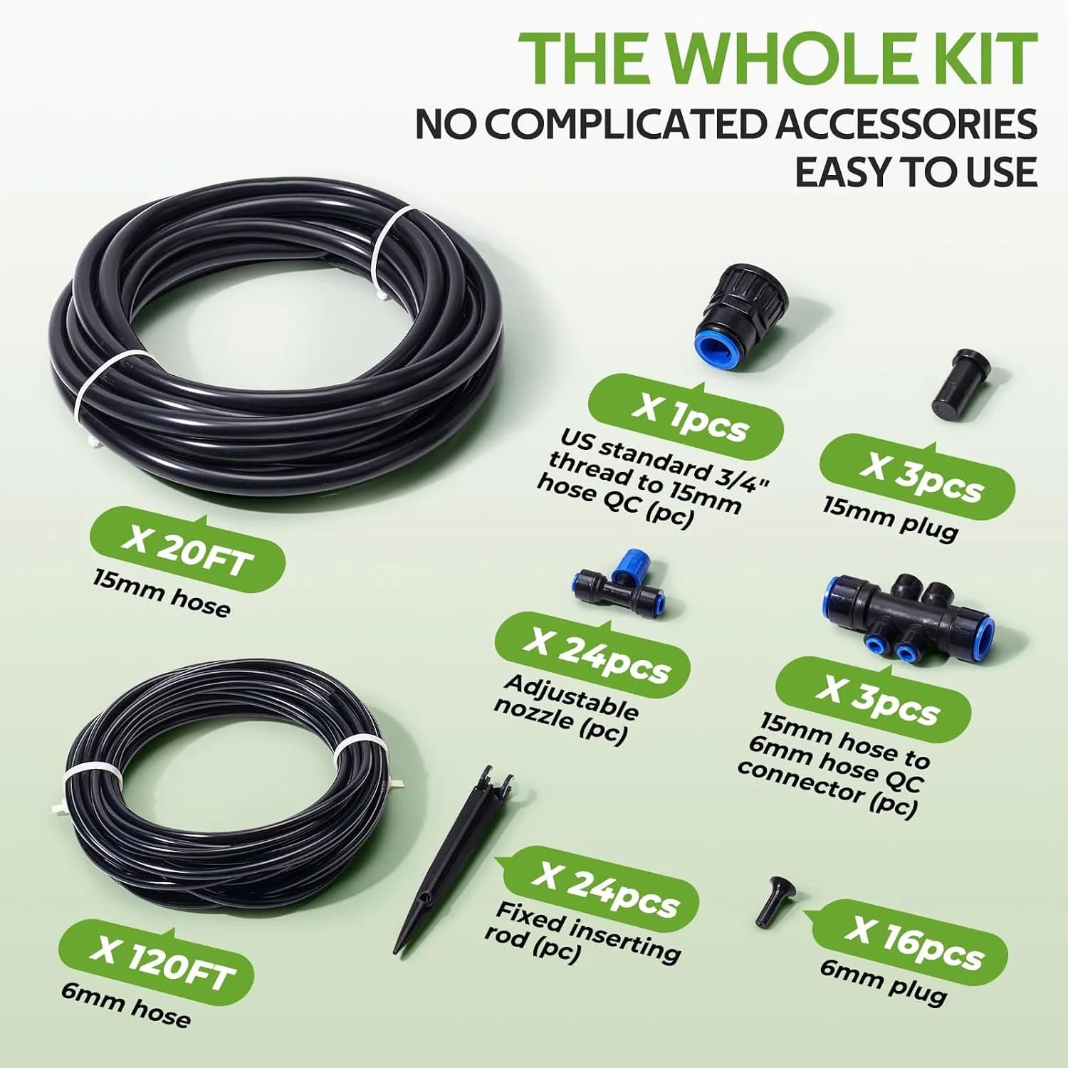 IrriNex 140 ft Drip Irrigation System Kit component view 6