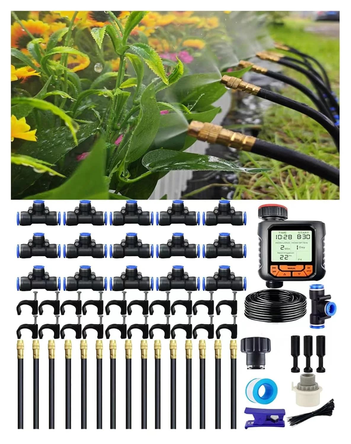 IrriNex 100 ft Drip Irrigation System Kit 65 FT option view 1