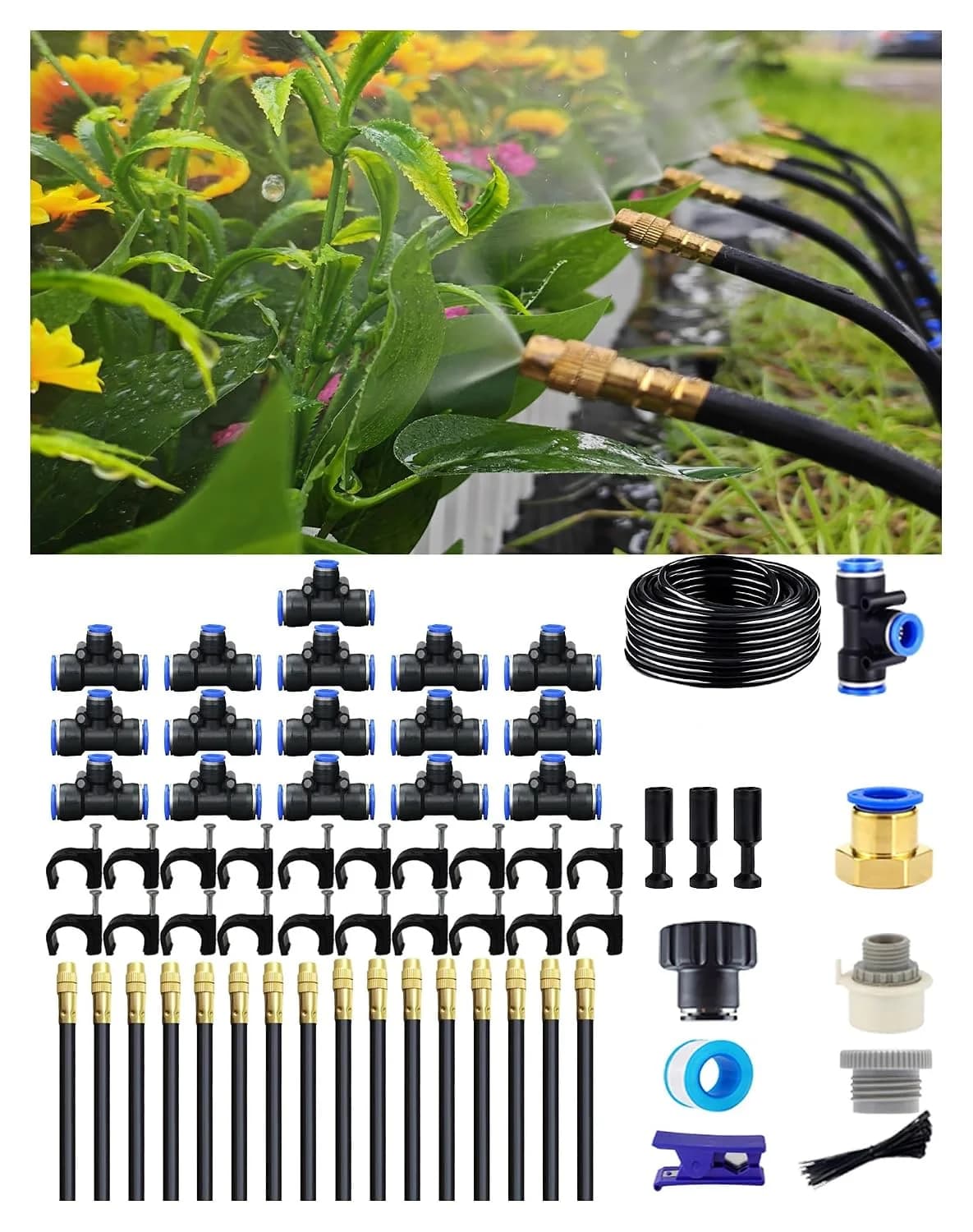 IrriNex 100 ft Drip Irrigation System Kit 50 FT option view 1