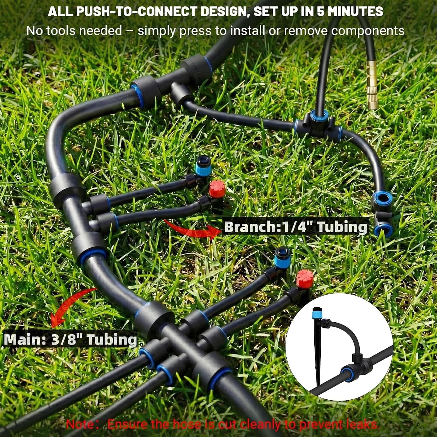 IrriNex 100 ft Drip Irrigation System Kit component view 4