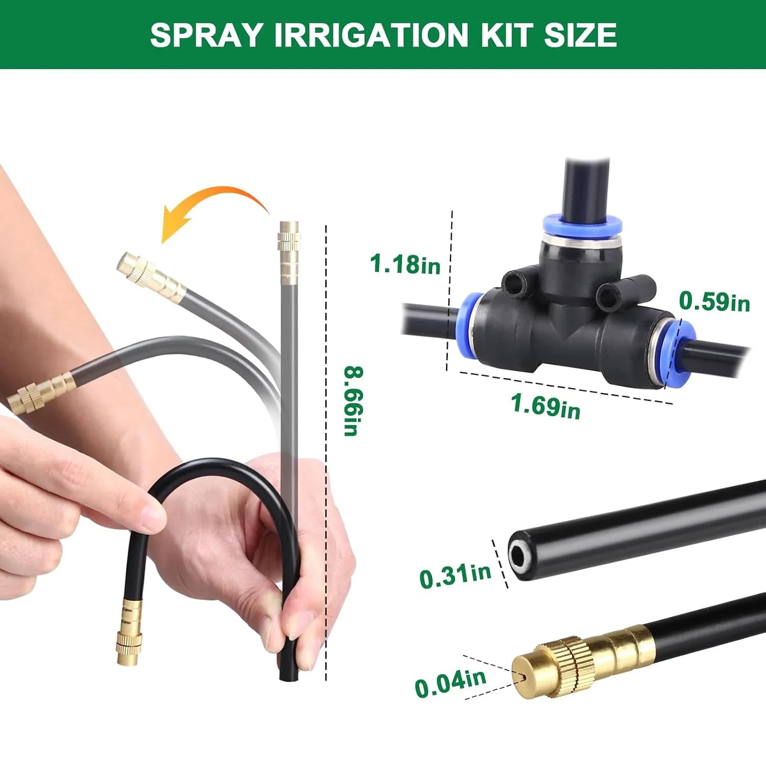IrriNex 100 ft Drip Irrigation System Kit 20FT/5pcs option view 3