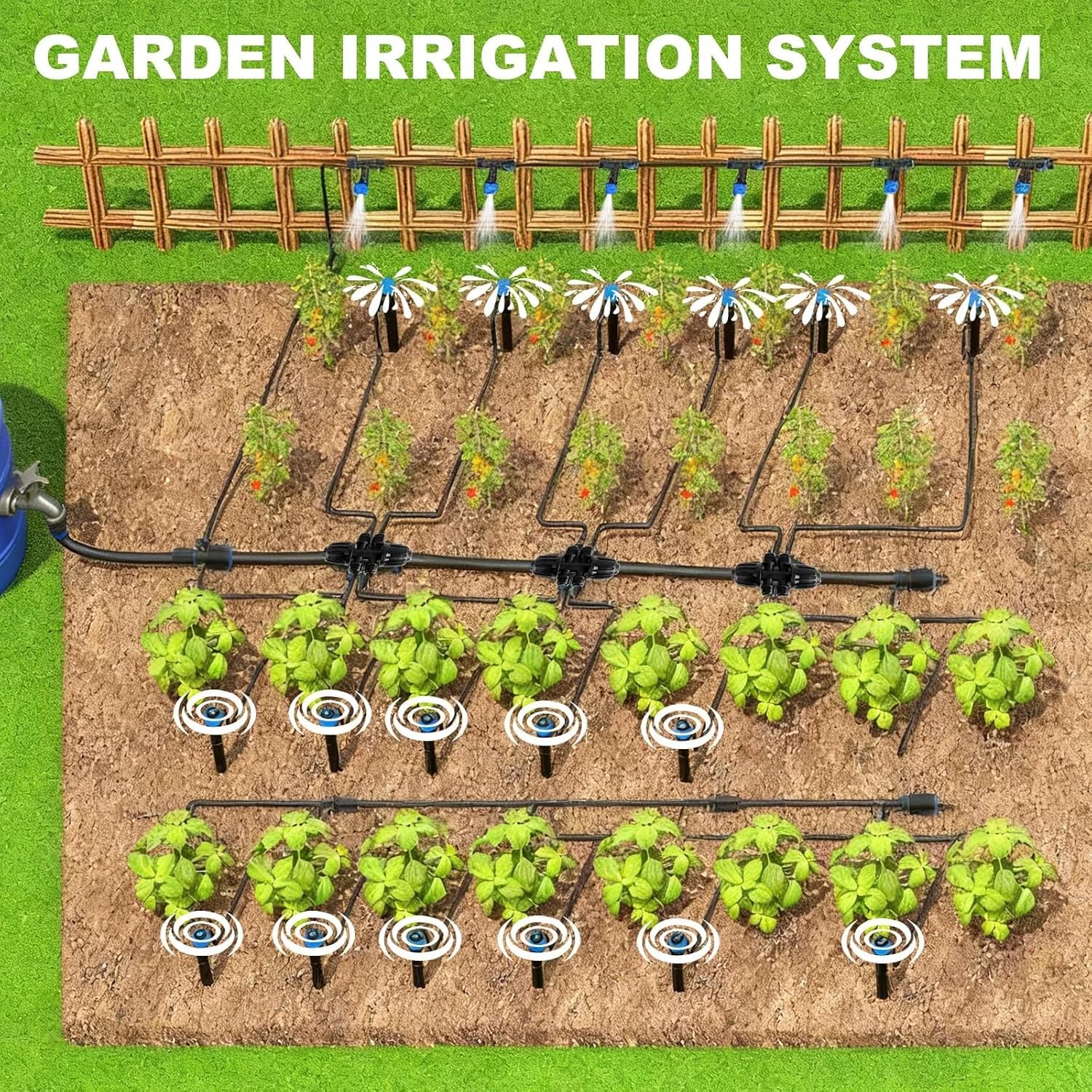 IrriNex 230 ft Garden Misting and Cooling Kit component view 7