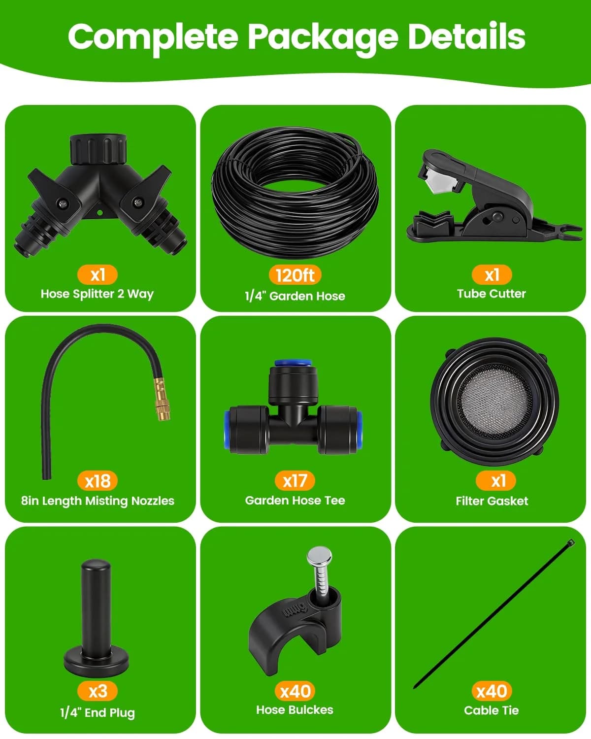 IrriNex 172 sq ft Drip Irrigation System Kit component view 6