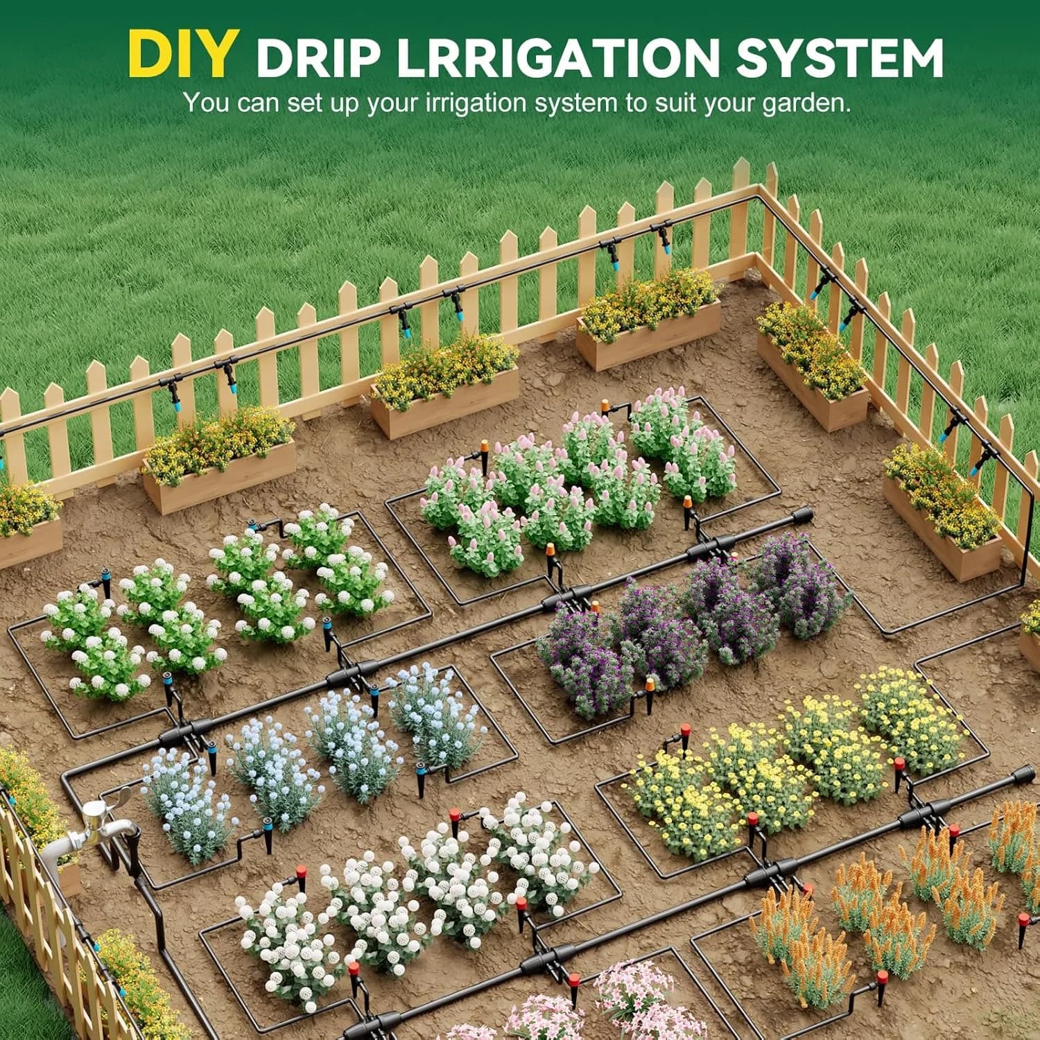 IrriNex 233 ft Drip Irrigation System Kit component view 4