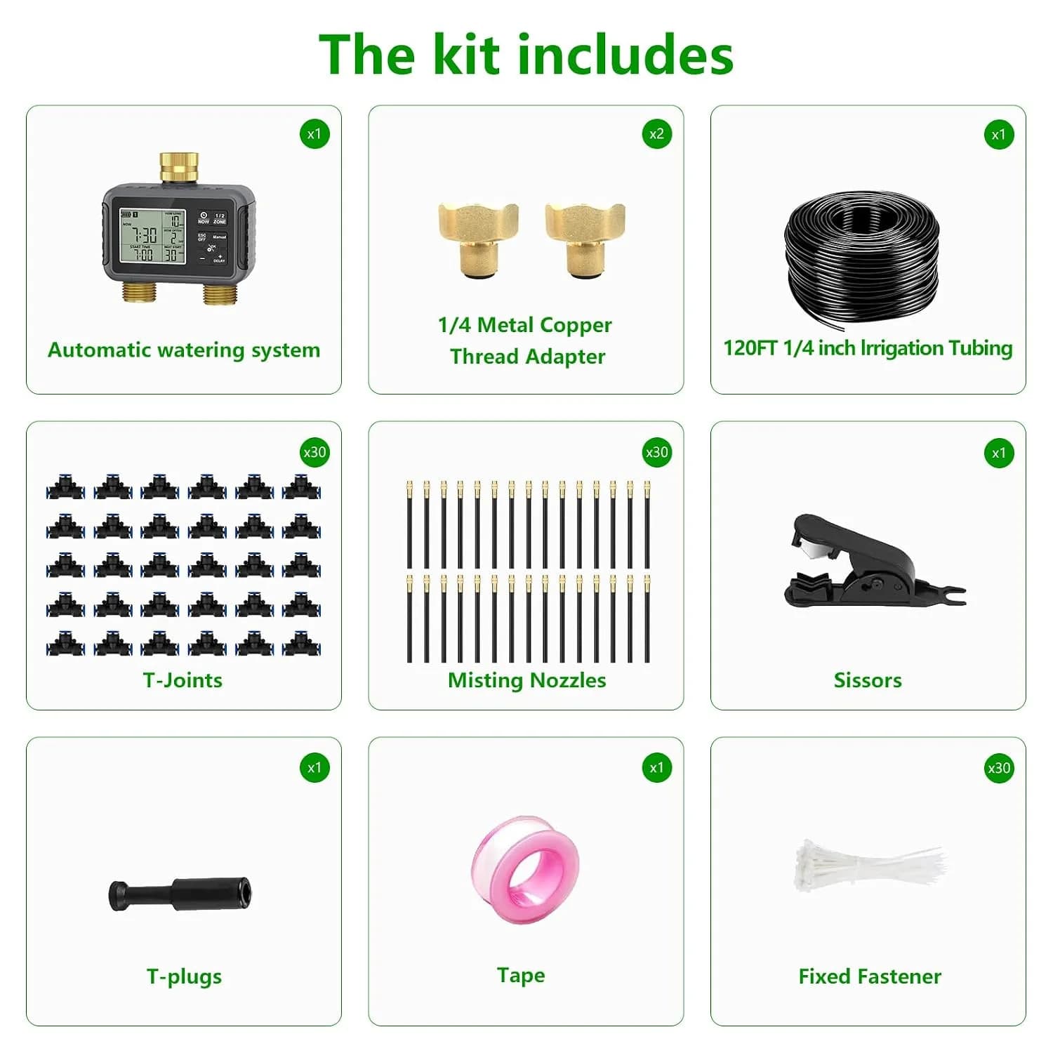 IrriNex 120 ft Drip Irrigation System Kit component view 7