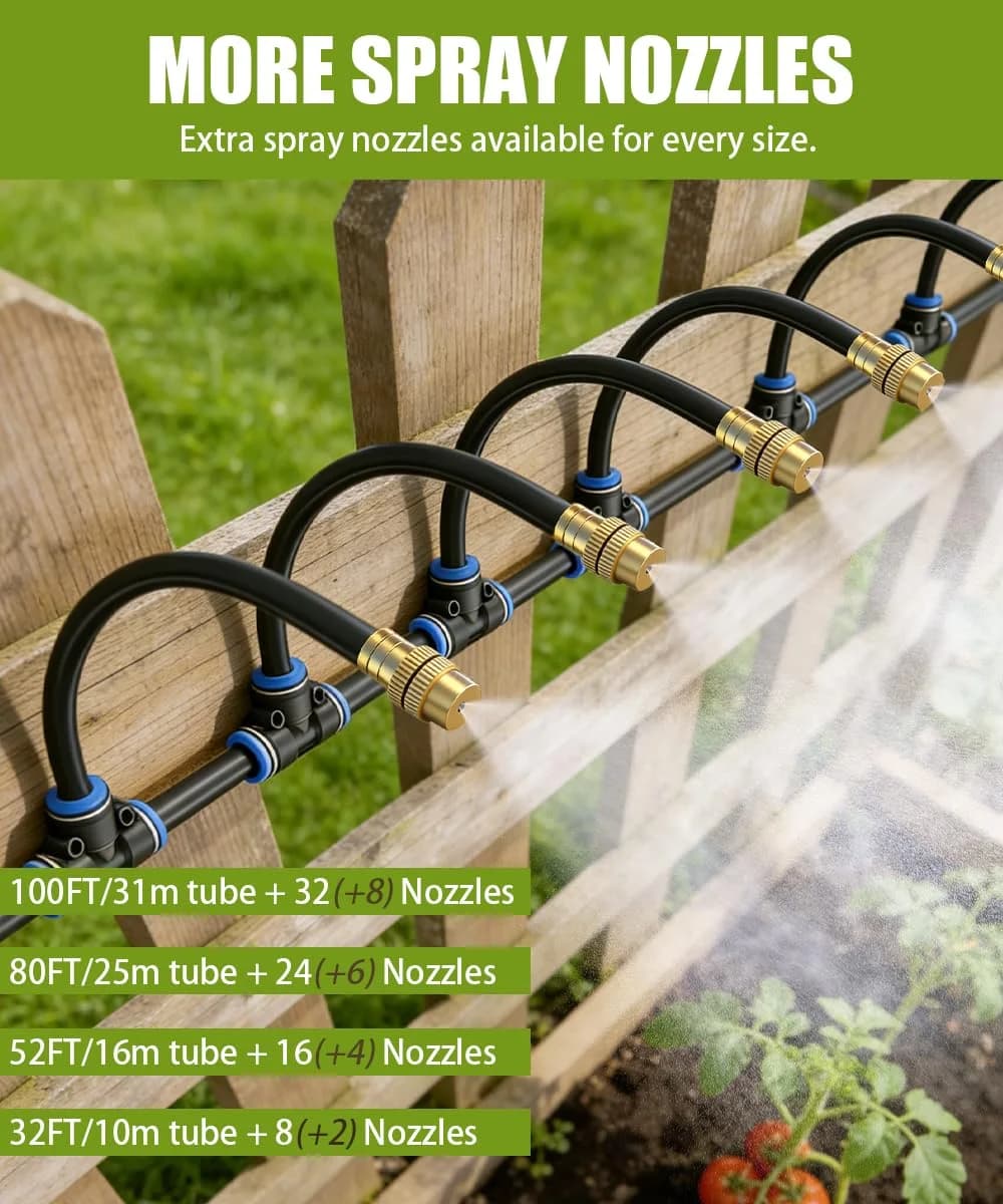 IrriNex 52 ft Garden Misting and Cooling Kit component view 2