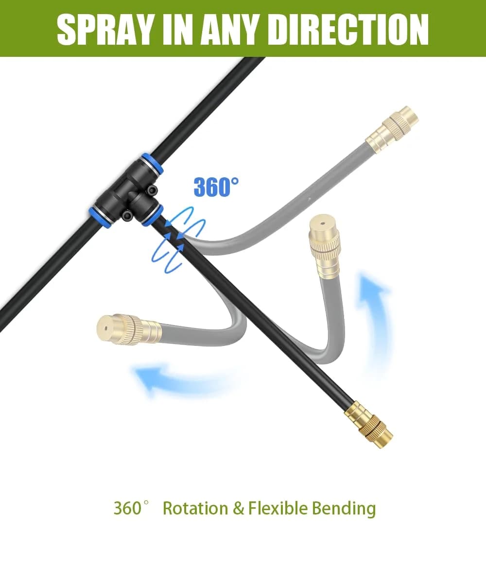 IrriNex 52 ft Garden Misting and Cooling Kit component view 4