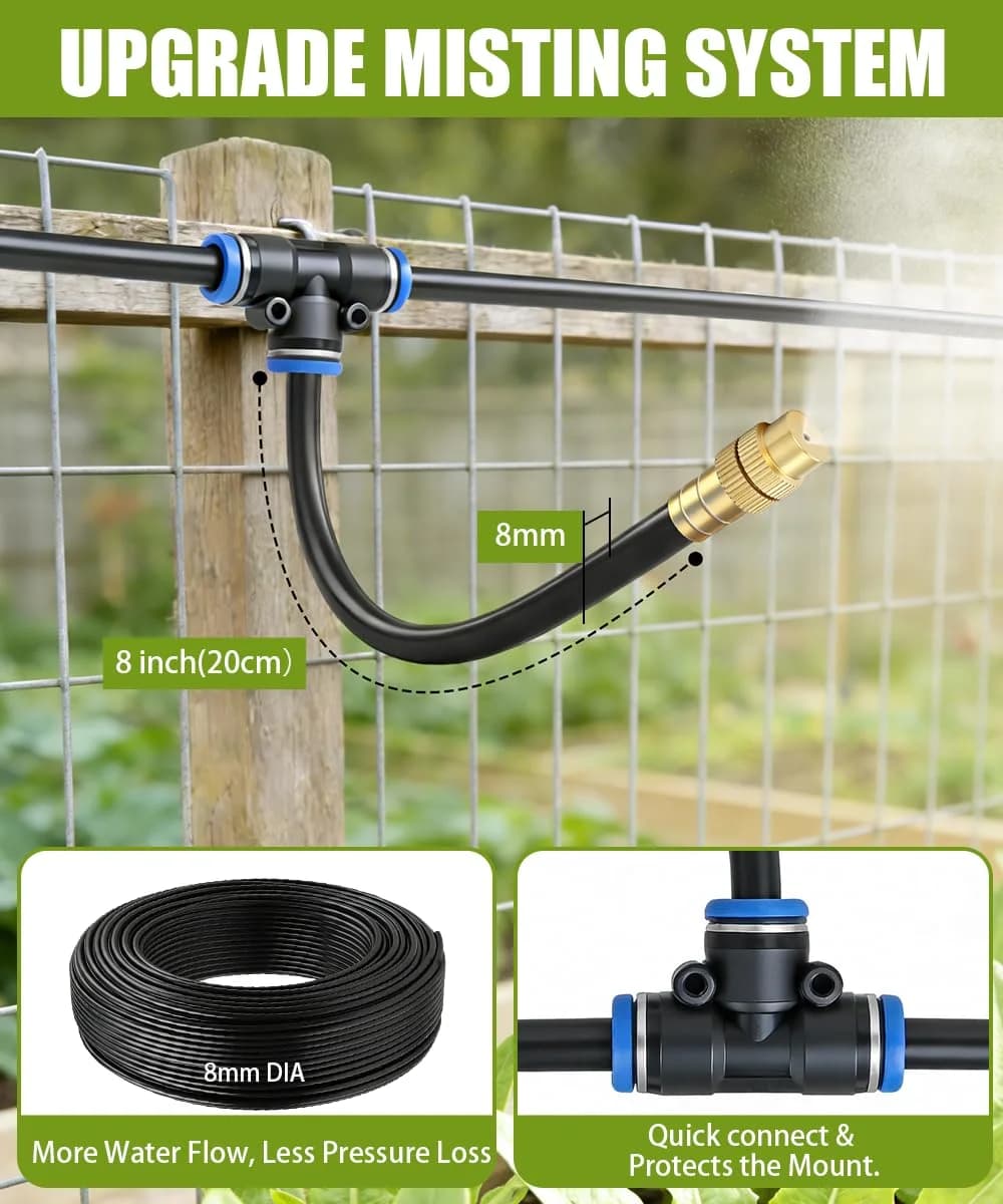 IrriNex 52 ft Garden Misting and Cooling Kit component view 5