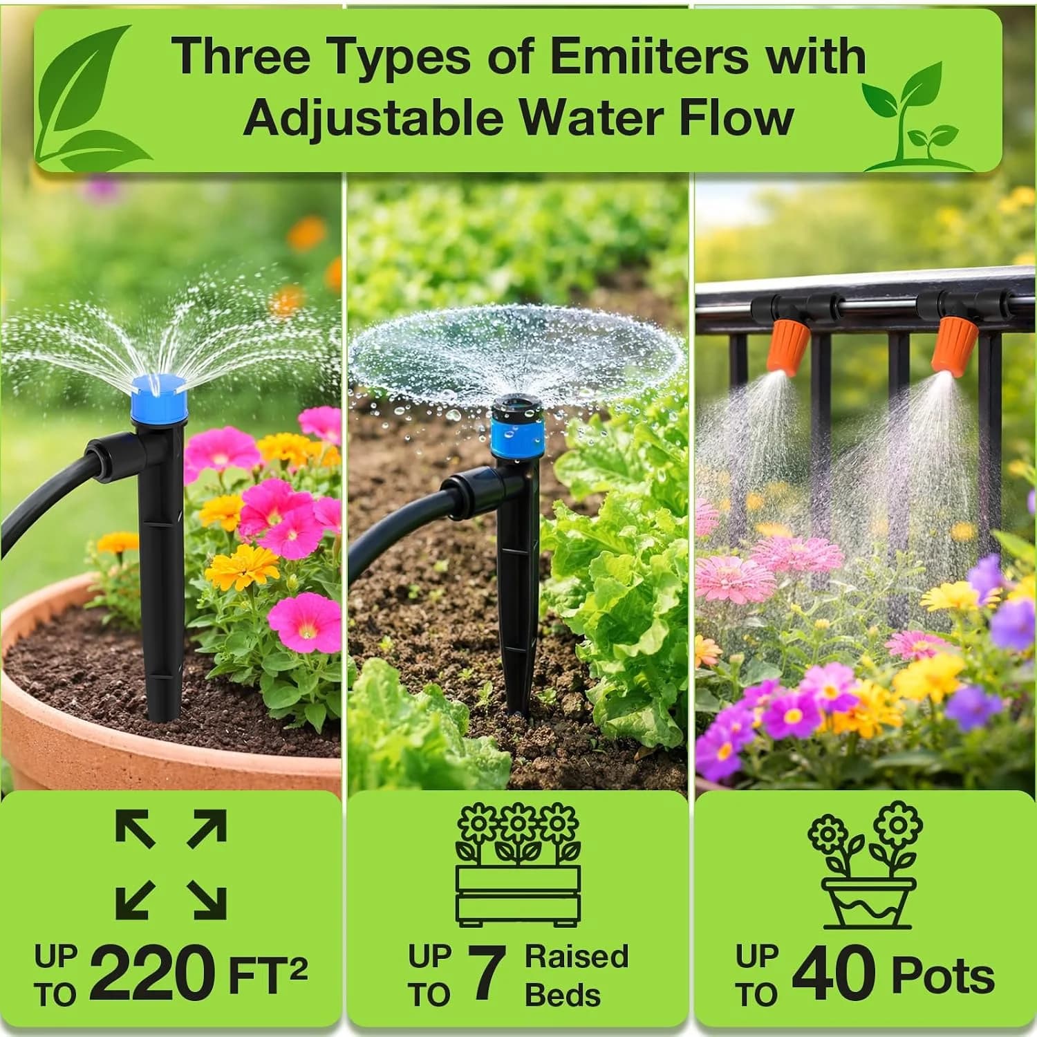 IrriNex 250 ft Drip Irrigation System Kit component view 2