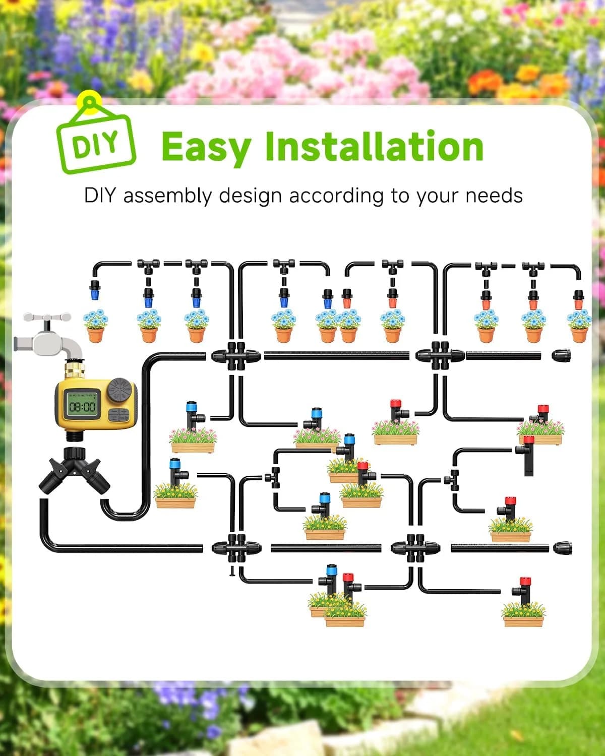 IrriNex 246 ft Drip Irrigation System Kit component view 7