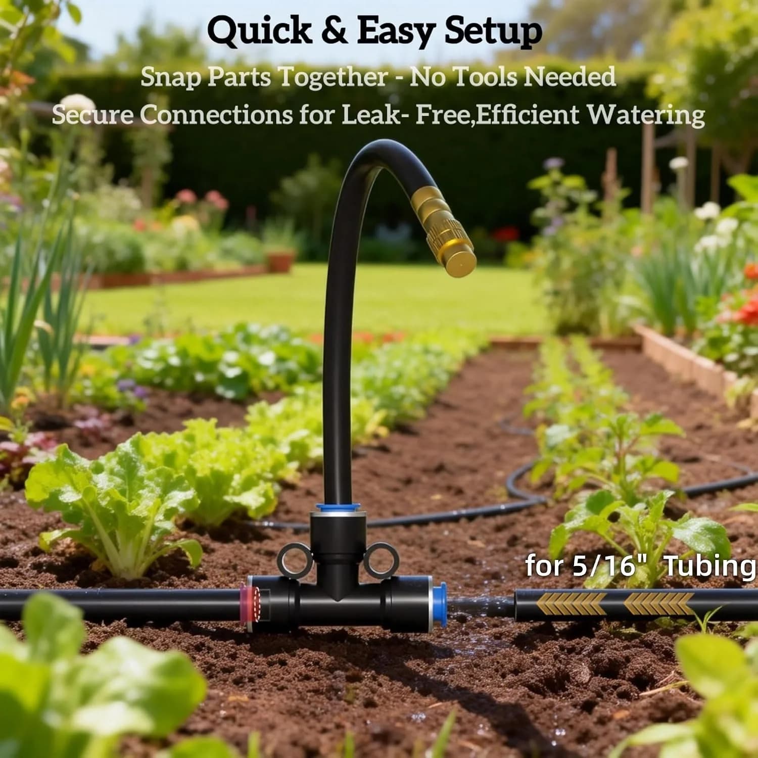 IrriNex 50 ft Drip Irrigation System Kit Recycled materials option view 4
